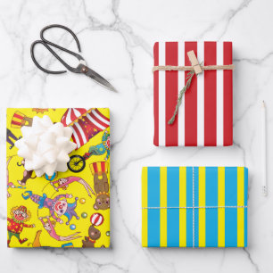Circus Big Top Wrapping Paper Set