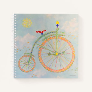 Circus Bike 8.5" x 8.5" Spiral Notebook
