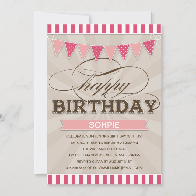 CIRCUS BIRTHDAY | CHILDREN'S BIRTHDAY INVITATIONS (Front)