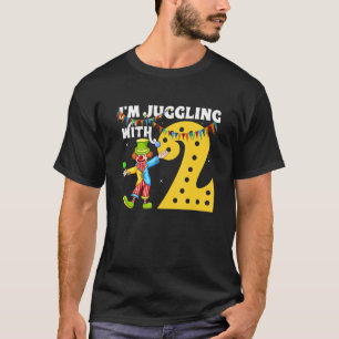 Circus Birthday Clown Juggling For A 2nd Birthday T-Shirt