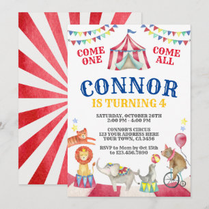 Circus Birthday Invitation