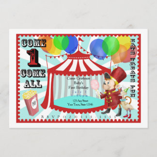 Circus Birthday Invitation