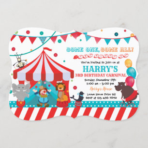 Circus Birthday Invitation