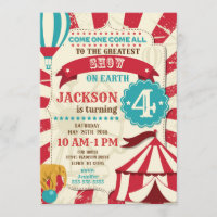 Circus Birthday Invitation / Carnival Invite /Show
