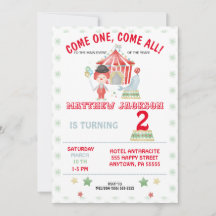 Circus Birthday invitation, Come one, come all!