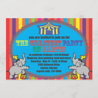 Circus Birthday Invite