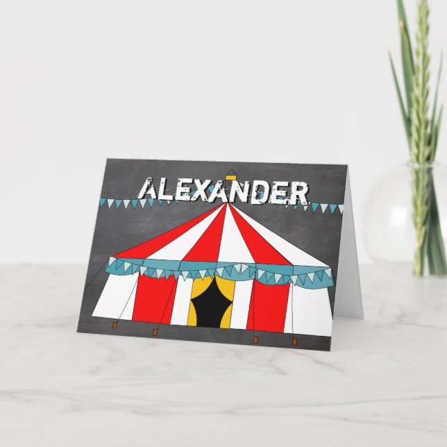 Circus Birthday Party Card (Front)