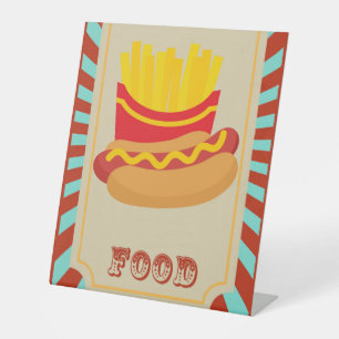 Circus Birthday Party Food Pedestal Sign