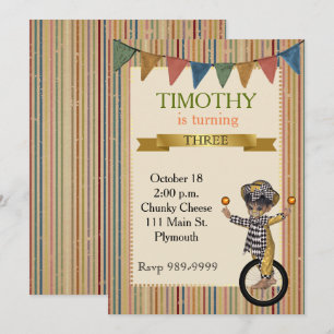 Circus Birthday Party Invitation