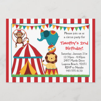 Circus Birthday Party Invitation