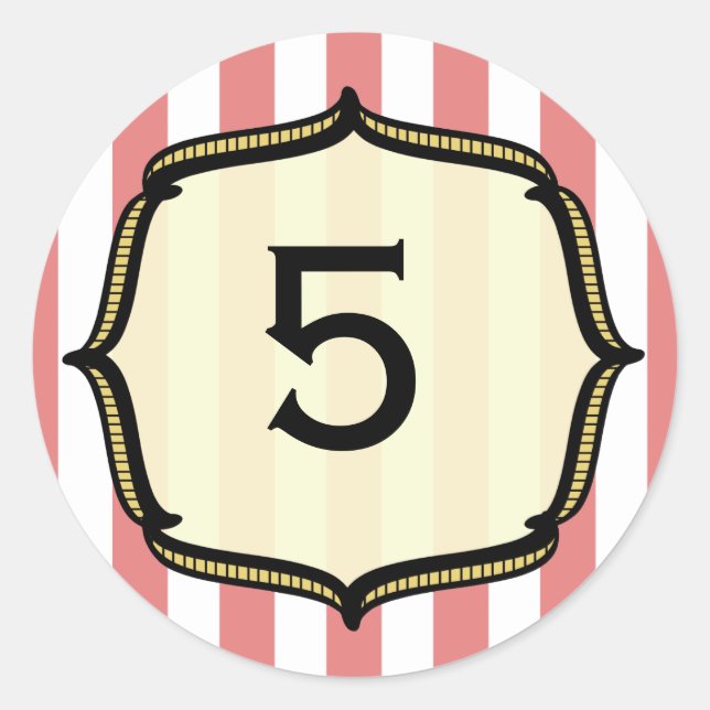 Circus Birthday Sticker (Front)