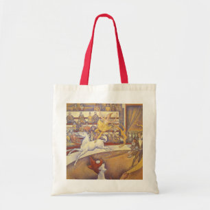 Circus by Georges Seurat, Vintage Pointillism Art Tote Bag