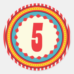 Circus Carnival Birthday Party Sticker