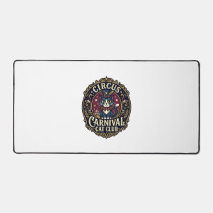 Circus Carnival Cat Cat Dad Gift Idea - Circus Car Desk Mat