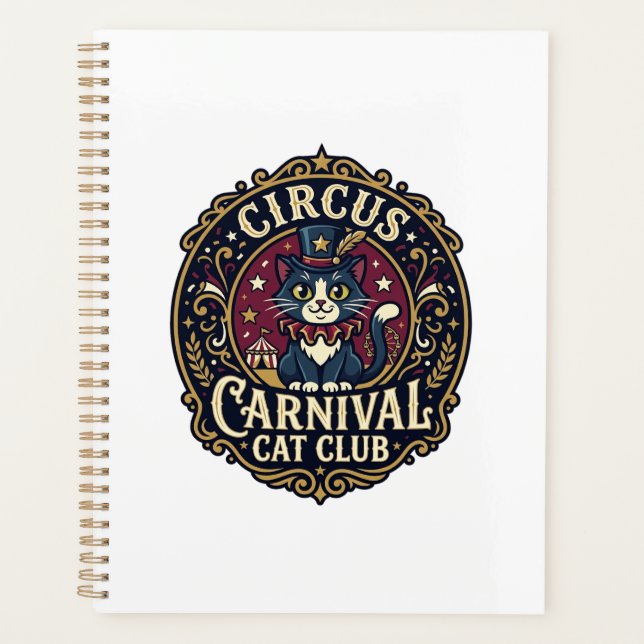 Circus Carnival Cat Cat Dad Gift Idea - Circus Car Planner (Front)