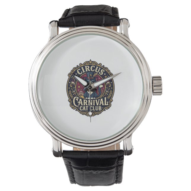 Circus Carnival Cat Cat Dad Gift Idea - Circus Car Watch (Front)