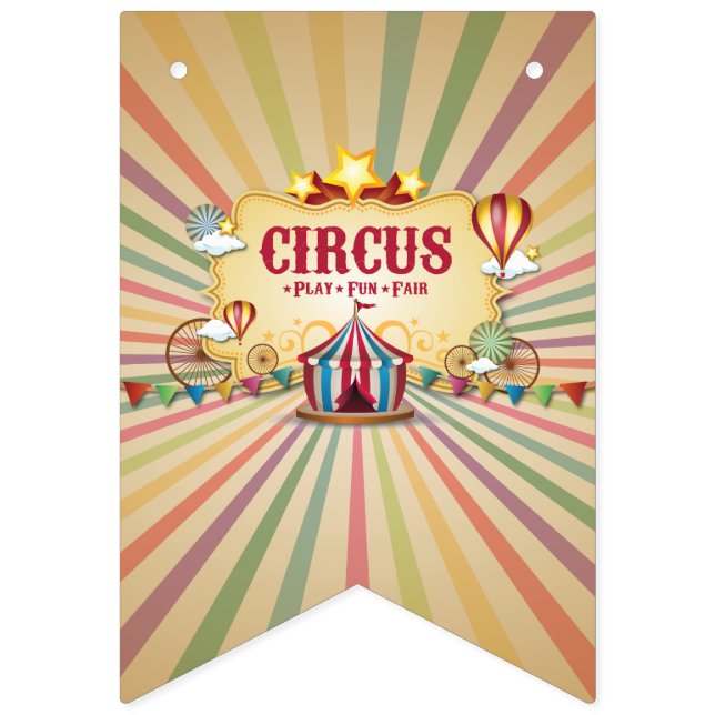 Circus Carnival Coming to Town. Bunting (First Flag)