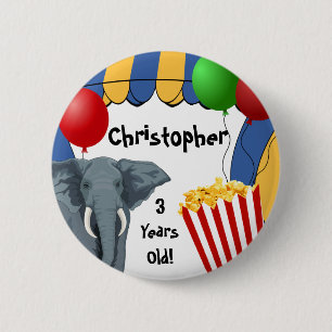 Circus Carnival Custom Birthday 6 Cm Round Badge