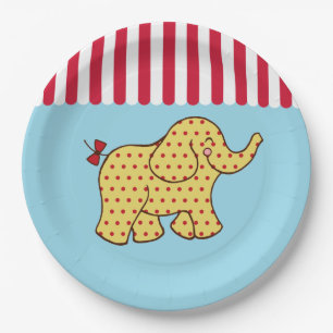 Circus Carnival Elephant Party Paper Plates