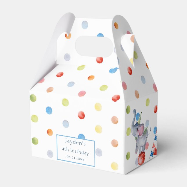 Circus Carnival Favour Box (Back Side)