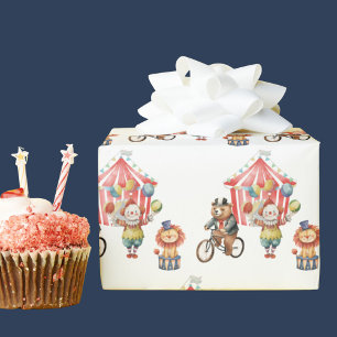 Circus Carnival Festival Cute Children Kids Party  Wrapping Paper