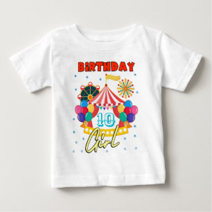Circus Carnival Party Girl Theme Custom Baby T-Shirt