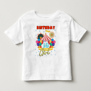 Circus Carnival Party Girl Theme Custom Toddler T-Shirt