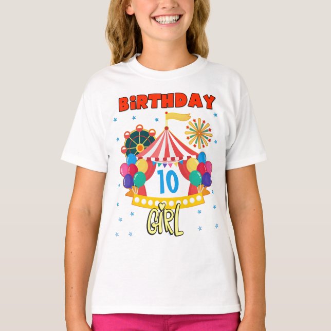 Circus Carnival Party Girl Theme Matching T-Shirt (Front)