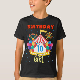 Circus Carnival Party Girl Theme Matching T-Shirt