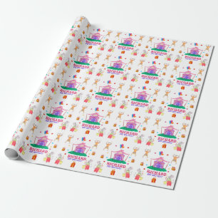 Circus Carnival Theme Colourful Birthday Party Wrapping Paper