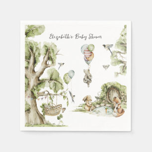 Circus Carnival   Woodland Forest Baby Shower Napkin