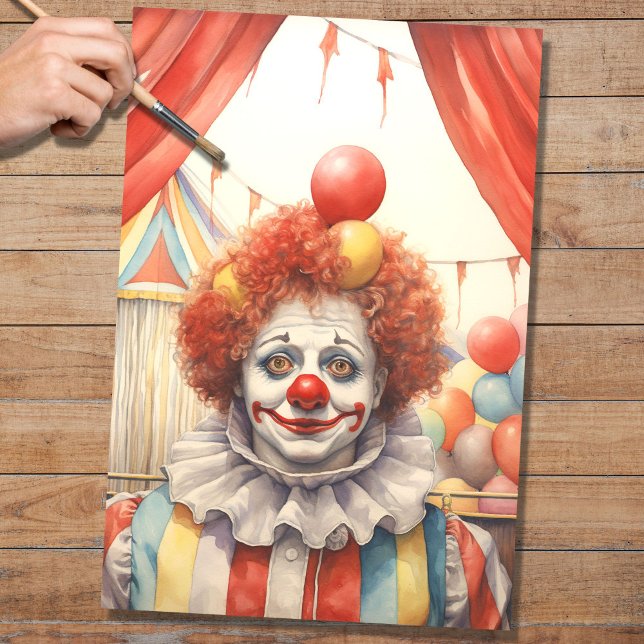 Circus Clown 4 Decoupage Paper (Creator Uploaded)