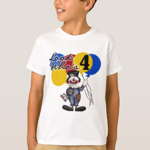 Circus Clown 4th Birthday Tshirts and Gifts