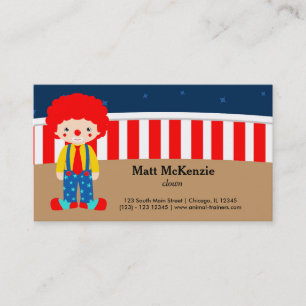 Circus Clown Business Card