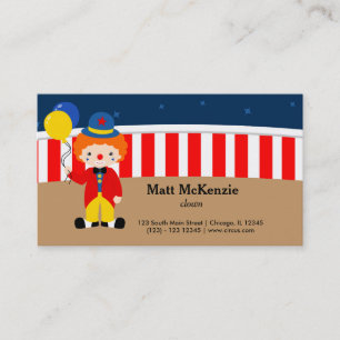 Circus  Clown Business Card