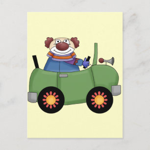 Circus Clown Car Postcard