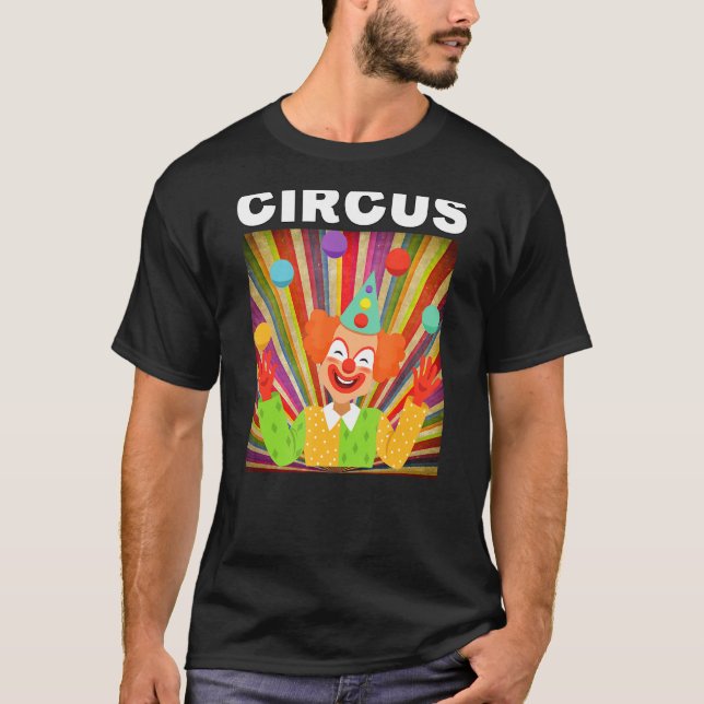 Circus Clown Graphics For Circus Party T-Shirt (Front)