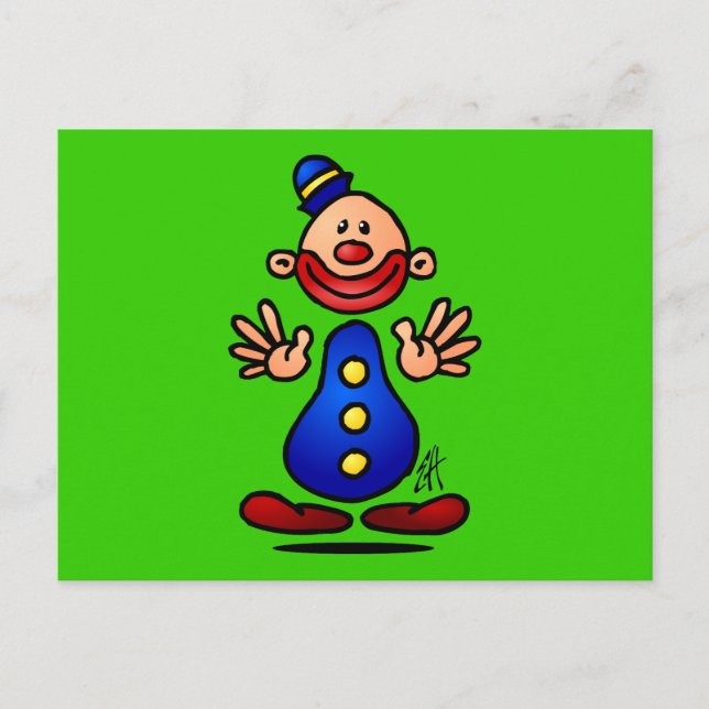 Circus Clown Postcard (Front)