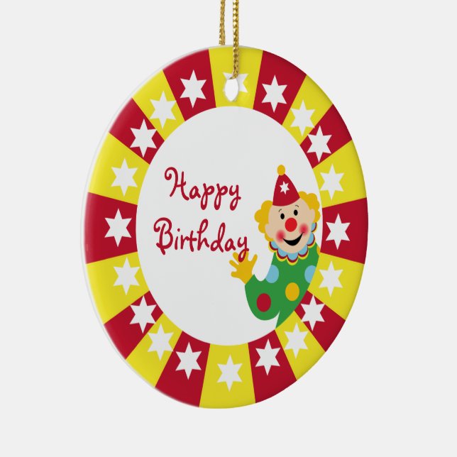Circus Clown with Stars Ornament (Right)