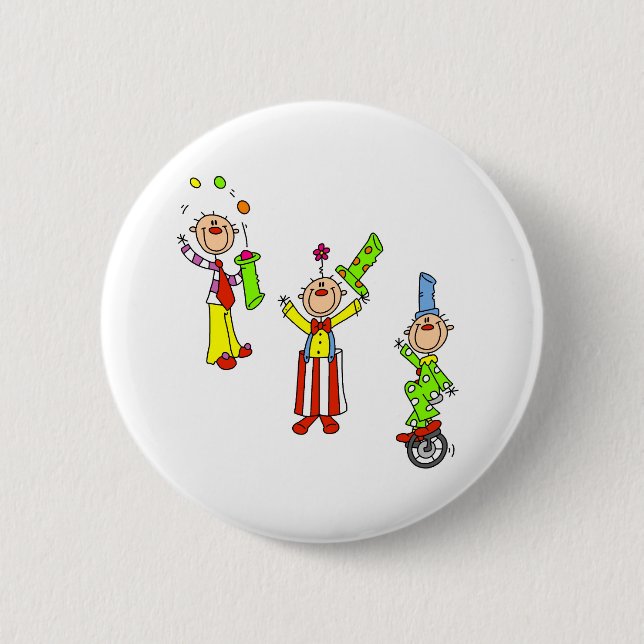 Circus Clowns 6 Cm Round Badge (Front)