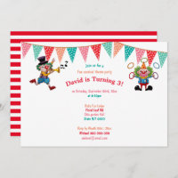 Circus clowns colourful carnival bunting kids pro
