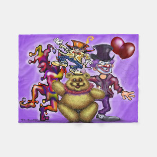Circus Clowns Fleece Blanket