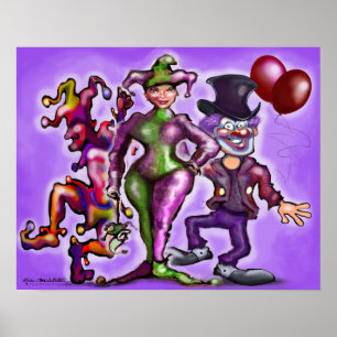 Circus Clowns Poster