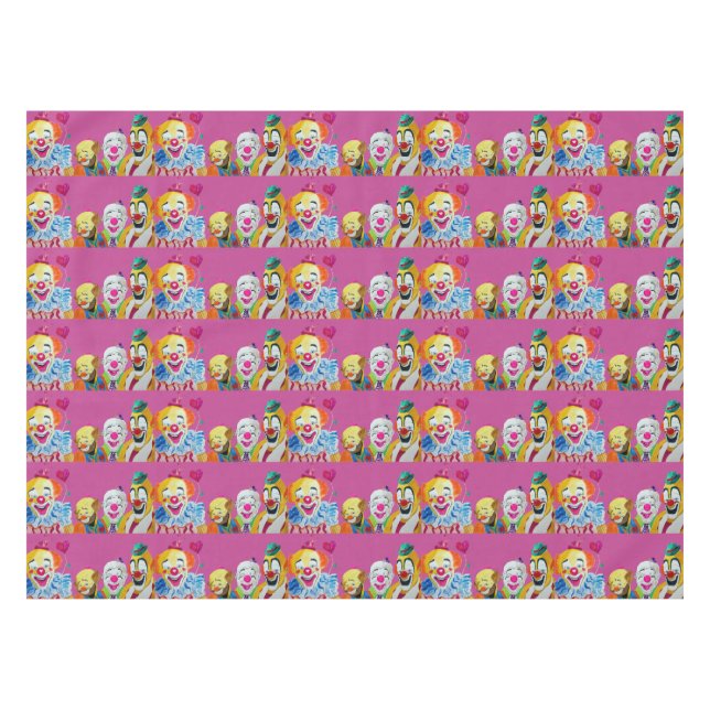Circus Clowns Table Cloth (Front (Horizontal))
