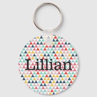 Circus Colour Triangles Key Ring