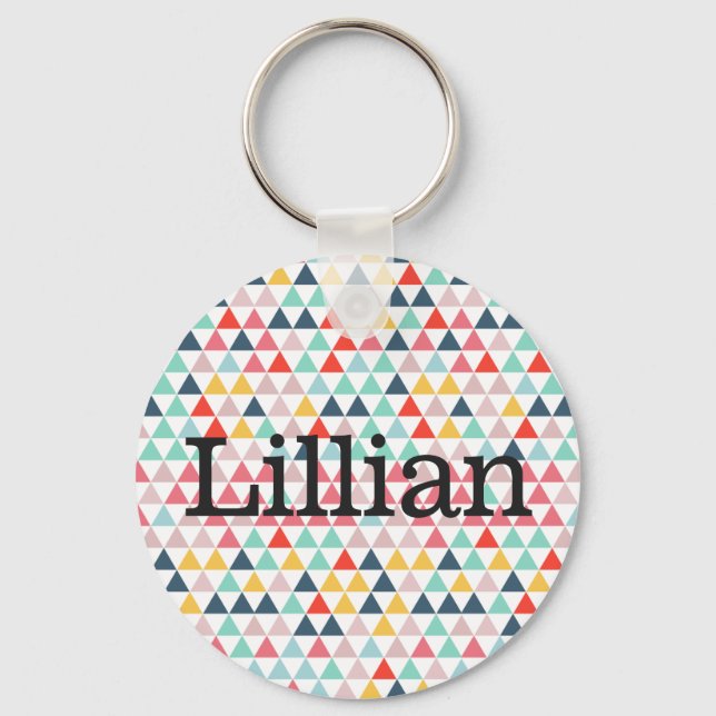 Circus Colour Triangles Key Ring (Front)