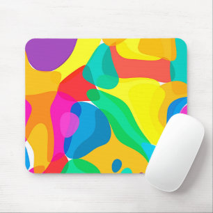 Circus Colours Chaos Abstract Art Pattern Mouse Mat