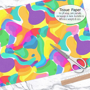 Circus Colours Chaos Abstract Art Pattern Tissue Paper