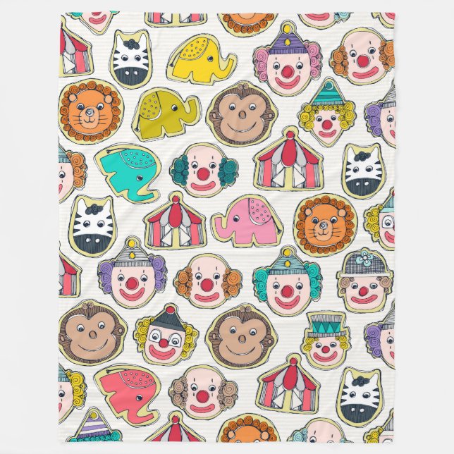 circus cookies multi fleece blanket (Front)