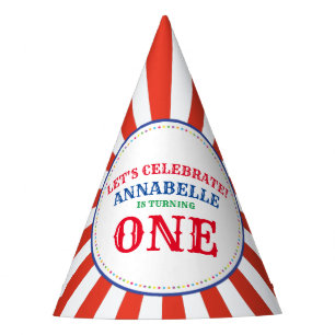 Circus Cute Colourful 1st Birthday Party Theme Party Hat